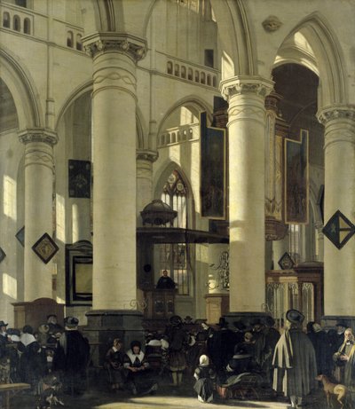 Interior of a church by Emanuel de Witte